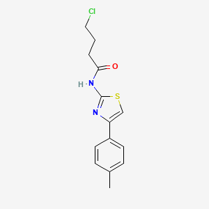 molecular formula C14H15ClN2OS B7496124 N-(4-p-tolylthiazol-2-yl)-4-chlorobutanamide 