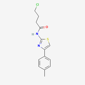 molecular formula C14H15ClN2OS B7496124 N-(4-对甲苯基噻唑-2-基)-4-氯丁酰胺 