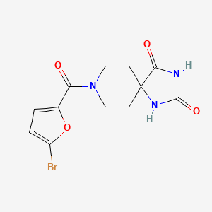 molecular formula C12H12BrN3O4 B7496133 8-(5-Bromofuran-2-carbonyl)-1,3,8-triazaspiro[4.5]decane-2,4-dione 