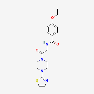 molecular formula C18H22N4O3S B7496151 4-ethoxy-N-[2-oxo-2-[4-(1,3-thiazol-2-yl)piperazin-1-yl]ethyl]benzamide 