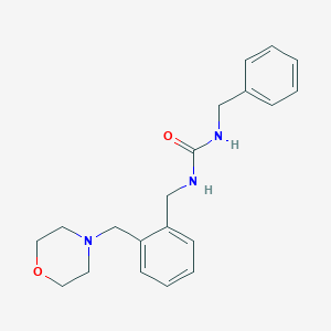 molecular formula C20H25N3O2 B7496162 1-Benzyl-3-[[2-(morpholin-4-ylmethyl)phenyl]methyl]urea 