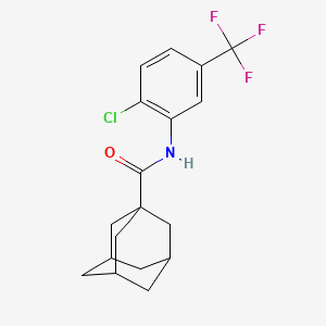 molecular formula C18H19ClF3NO B7496195 N-[2-chloro-5-(trifluoromethyl)phenyl]adamantane-1-carboxamide 