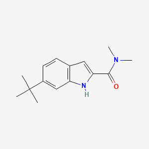 molecular formula C15H20N2O B7496212 6-tert-butyl-N,N-dimethyl-1H-indole-2-carboxamide 