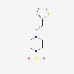 molecular formula C11H18N2O2S2 B7496242 1-Methylsulfonyl-4-(2-thiophen-2-ylethyl)piperazine 
