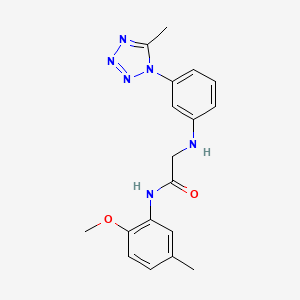 N-(2-methoxy-5-methylphenyl)-2-[3-(5-methyltetrazol-1-yl)anilino]acetamide