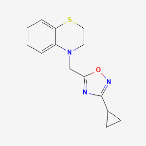 3-Cyclopropyl-5-(2,3-dihydro-1,4-benzothiazin-4-ylmethyl)-1,2,4-oxadiazole