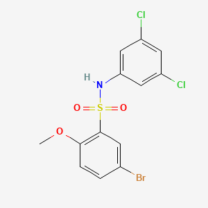 molecular formula C13H10BrCl2NO3S B7496266 5-bromo-N-(3,5-dichlorophenyl)-2-methoxybenzenesulfonamide 