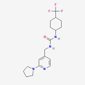 1-[(2-Pyrrolidin-1-ylpyridin-4-yl)methyl]-3-[4-(trifluoromethyl)cyclohexyl]urea