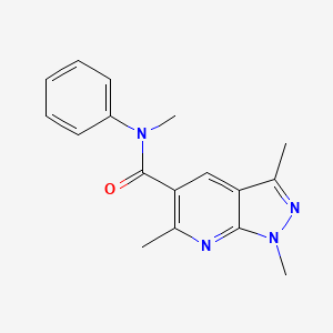 N,1,3,6-tetramethyl-N-phenylpyrazolo[3,4-b]pyridine-5-carboxamide