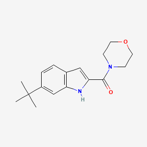 molecular formula C17H22N2O2 B7496320 (6-tert-butyl-1H-indol-2-yl)-morpholin-4-ylmethanone 