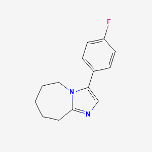molecular formula C14H15FN2 B7496343 3-(4-fluorophenyl)-6,7,8,9-tetrahydro-5H-imidazo[1,2-a]azepine 