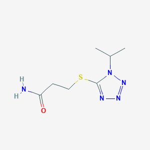 3-(1-Propan-2-yltetrazol-5-yl)sulfanylpropanamide