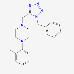 molecular formula C19H21FN6 B7496365 1-[(1-Benzyltetrazol-5-yl)methyl]-4-(2-fluorophenyl)piperazine 