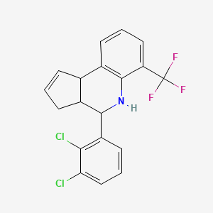 molecular formula C19H14Cl2F3N B7496372 4-(2,3-dichlorophenyl)-6-(trifluoromethyl)-3a,4,5,9b-tetrahydro-3H-cyclopenta[c]quinoline 
