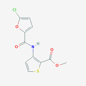 molecular formula C11H8ClNO4S B7496397 Methyl 3-[(5-chlorofuran-2-carbonyl)amino]thiophene-2-carboxylate 