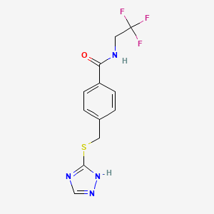 4-(1H-1,2,4-triazol-5-ylsulfanylmethyl)-N-(2,2,2-trifluoroethyl)benzamide