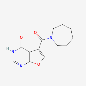 molecular formula C14H17N3O3 B7496423 5-(azepane-1-carbonyl)-6-methyl-3H-furo[2,3-d]pyrimidin-4-one 