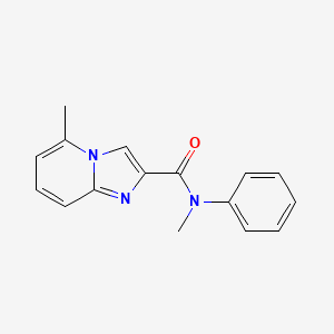 molecular formula C16H15N3O B7496432 N,5-dimethyl-N-phenylimidazo[1,2-a]pyridine-2-carboxamide 