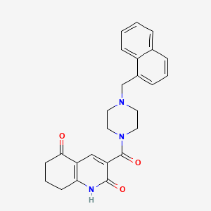 3-[4-(Naphthalen-1-ylmethyl)piperazine-1-carbonyl]-1,6,7,8-tetrahydroquinoline-2,5-dione