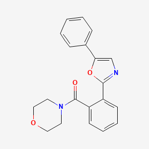 molecular formula C20H18N2O3 B7496461 Morpholin-4-yl-[2-(5-phenyl-1,3-oxazol-2-yl)phenyl]methanone 