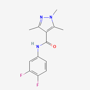 N-(3,4-difluorophenyl)-1,3,5-trimethylpyrazole-4-carboxamide