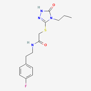 N-[2-(4-fluorophenyl)ethyl]-2-[(5-oxo-4-propyl-1H-1,2,4-triazol-3-yl)sulfanyl]acetamide