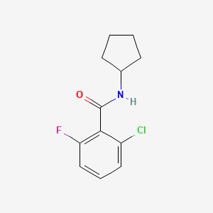 molecular formula C12H13ClFNO B7496500 2-chloro-N-cyclopentyl-6-fluorobenzamide 