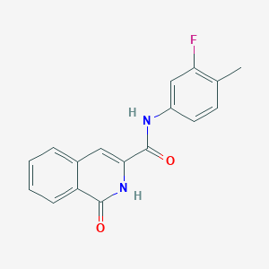 molecular formula C17H13FN2O2 B7496508 N-(3-fluoro-4-methylphenyl)-1-oxo-2H-isoquinoline-3-carboxamide 