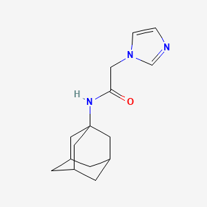 molecular formula C15H21N3O B7496565 N-(1-adamantyl)-2-imidazol-1-ylacetamide 