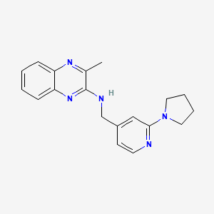 molecular formula C19H21N5 B7496589 3-methyl-N-[(2-pyrrolidin-1-ylpyridin-4-yl)methyl]quinoxalin-2-amine 