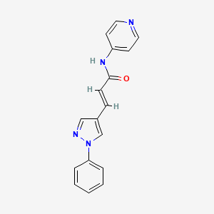 molecular formula C17H14N4O B7496638 (E)-3-(1-phenylpyrazol-4-yl)-N-pyridin-4-ylprop-2-enamide 
