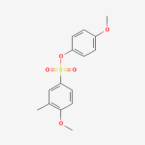 molecular formula C15H16O5S B7496651 4-Methoxyphenyl 4-methoxy-3-methylbenzene-1-sulfonate 