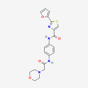 2-(furan-2-yl)-N-[4-[(2-morpholin-4-ylacetyl)amino]phenyl]-1,3-thiazole-4-carboxamide