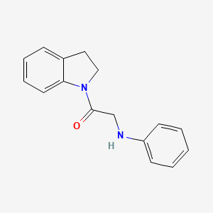 molecular formula C16H16N2O B7496660 2-Anilino-1-(2,3-dihydroindol-1-yl)ethanone 