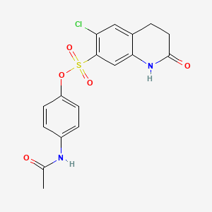 (4-acetamidophenyl) 6-chloro-2-oxo-3,4-dihydro-1H-quinoline-7-sulfonate