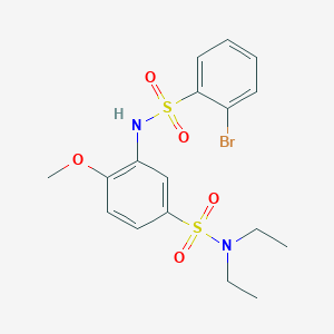 3-[(2-bromophenyl)sulfonylamino]-N,N-diethyl-4-methoxybenzenesulfonamide