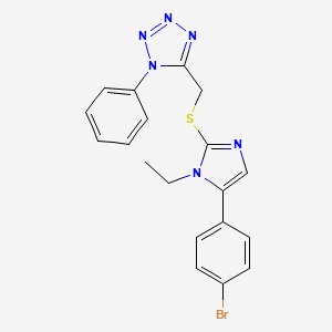 5-[[5-(4-Bromophenyl)-1-ethylimidazol-2-yl]sulfanylmethyl]-1-phenyltetrazole