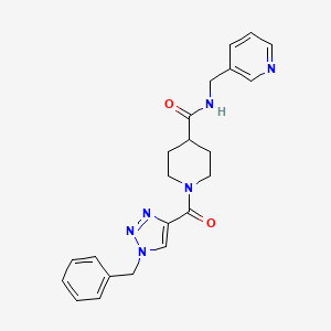1-(1-benzyltriazole-4-carbonyl)-N-(pyridin-3-ylmethyl)piperidine-4-carboxamide