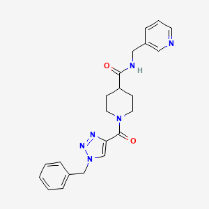 molecular formula C22H24N6O2 B7496690 1-(1-benzyltriazole-4-carbonyl)-N-(pyridin-3-ylmethyl)piperidine-4-carboxamide 