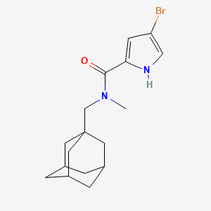 molecular formula C17H23BrN2O B7496709 N-(1-adamantylmethyl)-4-bromo-N-methyl-1H-pyrrole-2-carboxamide 