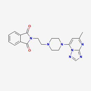 molecular formula C20H21N7O2 B7496718 2-[2-[4-(5-Methyl-[1,2,4]triazolo[1,5-a]pyrimidin-7-yl)piperazin-1-yl]ethyl]isoindole-1,3-dione 