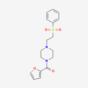 molecular formula C17H20N2O4S B7496720 [4-[2-(Benzenesulfonyl)ethyl]piperazin-1-yl]-(furan-2-yl)methanone 