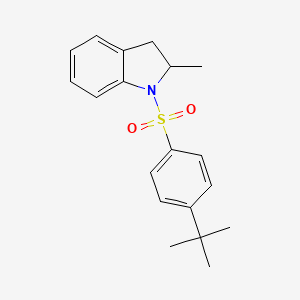 molecular formula C19H23NO2S B7496733 1-(4-Tert-butylphenyl)sulfonyl-2-methyl-2,3-dihydroindole 