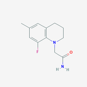 molecular formula C12H15FN2O B7496771 2-(8-fluoro-6-methyl-3,4-dihydro-2H-quinolin-1-yl)acetamide 