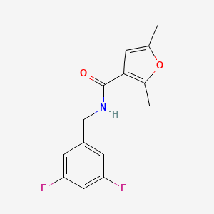 molecular formula C14H13F2NO2 B7496790 N-[(3,5-difluorophenyl)methyl]-2,5-dimethylfuran-3-carboxamide 