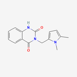 molecular formula C15H15N3O2 B7496828 3-[(1,5-dimethylpyrrol-2-yl)methyl]-1H-quinazoline-2,4-dione 
