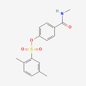 molecular formula C16H17NO4S B7496846 [4-(Methylcarbamoyl)phenyl] 2,5-dimethylbenzenesulfonate 