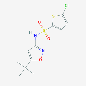 molecular formula C11H13ClN2O3S2 B7496883 N-(5-tert-butyl-1,2-oxazol-3-yl)-5-chlorothiophene-2-sulfonamide 