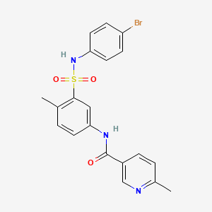 N-[3-[(4-bromophenyl)sulfamoyl]-4-methylphenyl]-6-methylpyridine-3-carboxamide