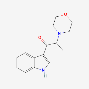 molecular formula C15H18N2O2 B7496913 1-(1H-Indol-3-yl)-2-morpholin-4-yl-propan-1-one 